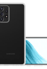 NoXx Hoes Geschikt voor Samsung A53 Hoesje Cover Siliconen Back Case Hoes - Transparant
