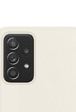 NoXx Hoes Geschikt voor Samsung A53 Hoesje Cover Siliconen Back Case Hoes - Wit