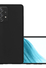 NoXx Hoes Geschikt voor Samsung A53 Hoesje Cover Siliconen Back Case Hoes - Zwart