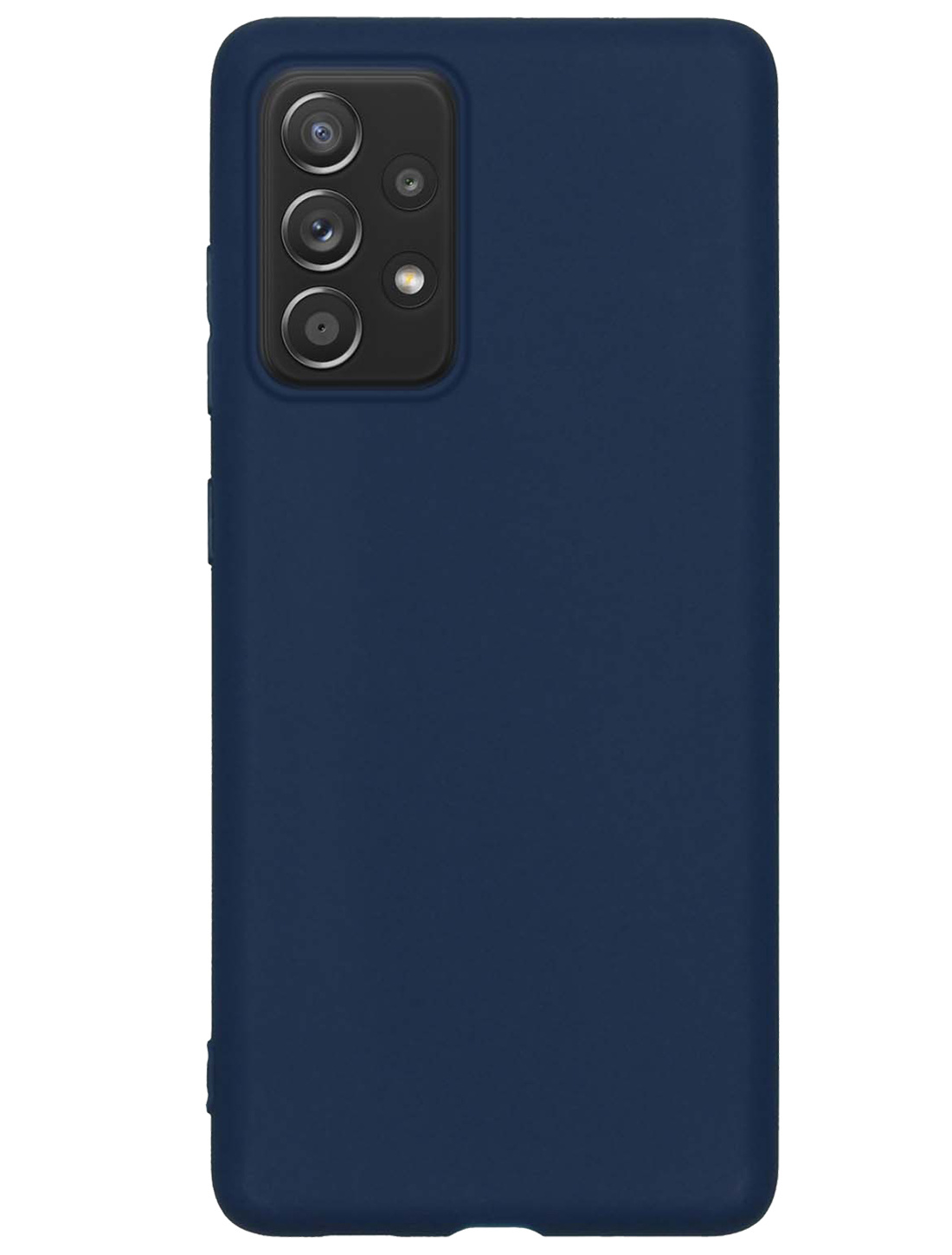 NoXx Hoes Geschikt voor Samsung A53 Hoesje Cover Siliconen Back Case Hoes - Donkerblauw - 2x