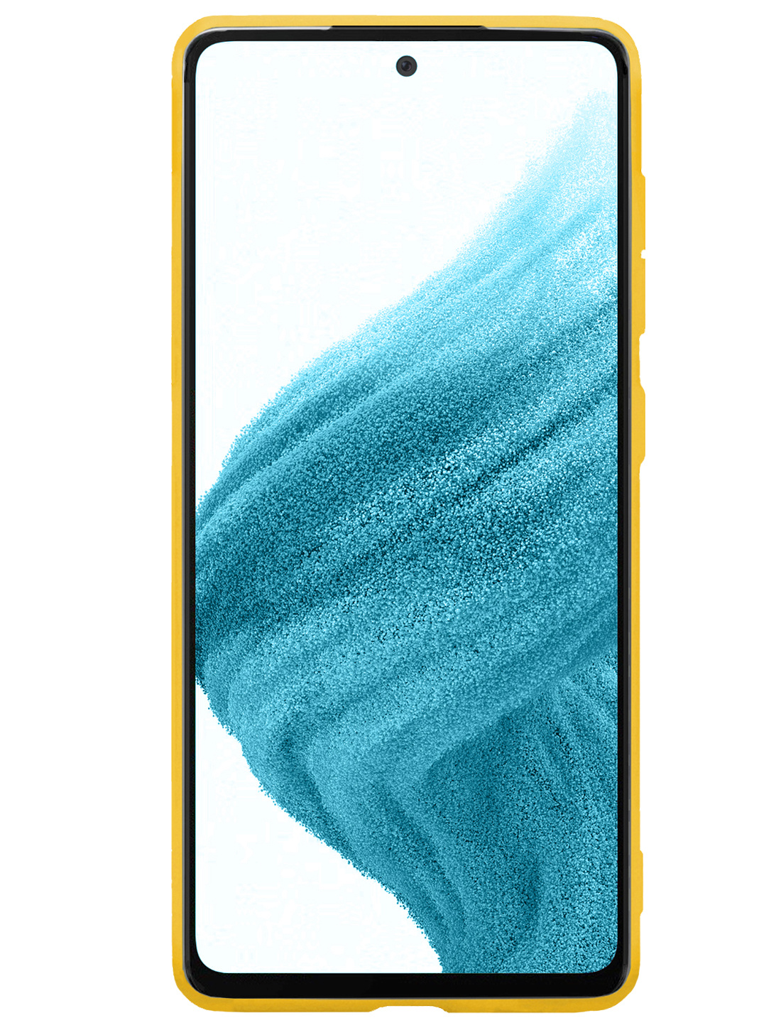 NoXx Hoes Geschikt voor Samsung A53 Hoesje Cover Siliconen Back Case Hoes - Geel - 2x