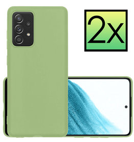 NoXx NoXx Samsung Galaxy A53 Hoesje Siliconen - Groen - 2 PACK