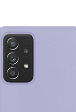NoXx Hoes Geschikt voor Samsung A53 Hoesje Cover Siliconen Back Case Hoes - Lila - 2x