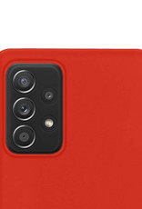 NoXx Hoes Geschikt voor Samsung A53 Hoesje Cover Siliconen Back Case Hoes - Rood - 2x