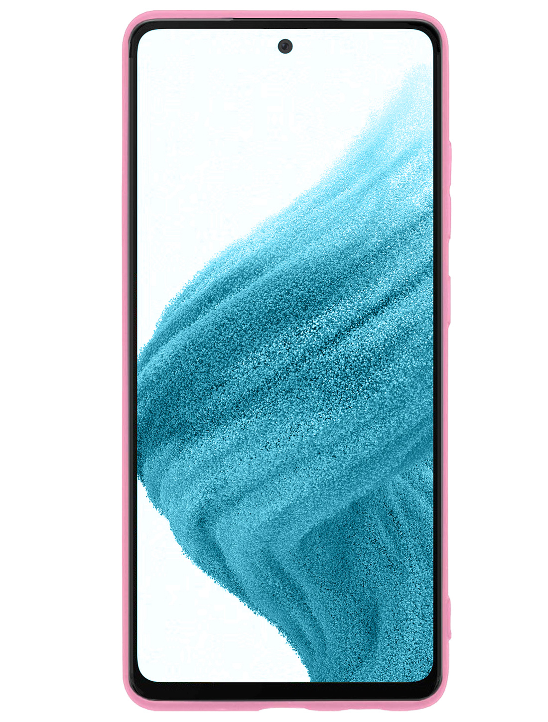 Samsung Galaxy A53 Hoesje Back Cover Siliconen Case Hoes - Licht Roze - 2x