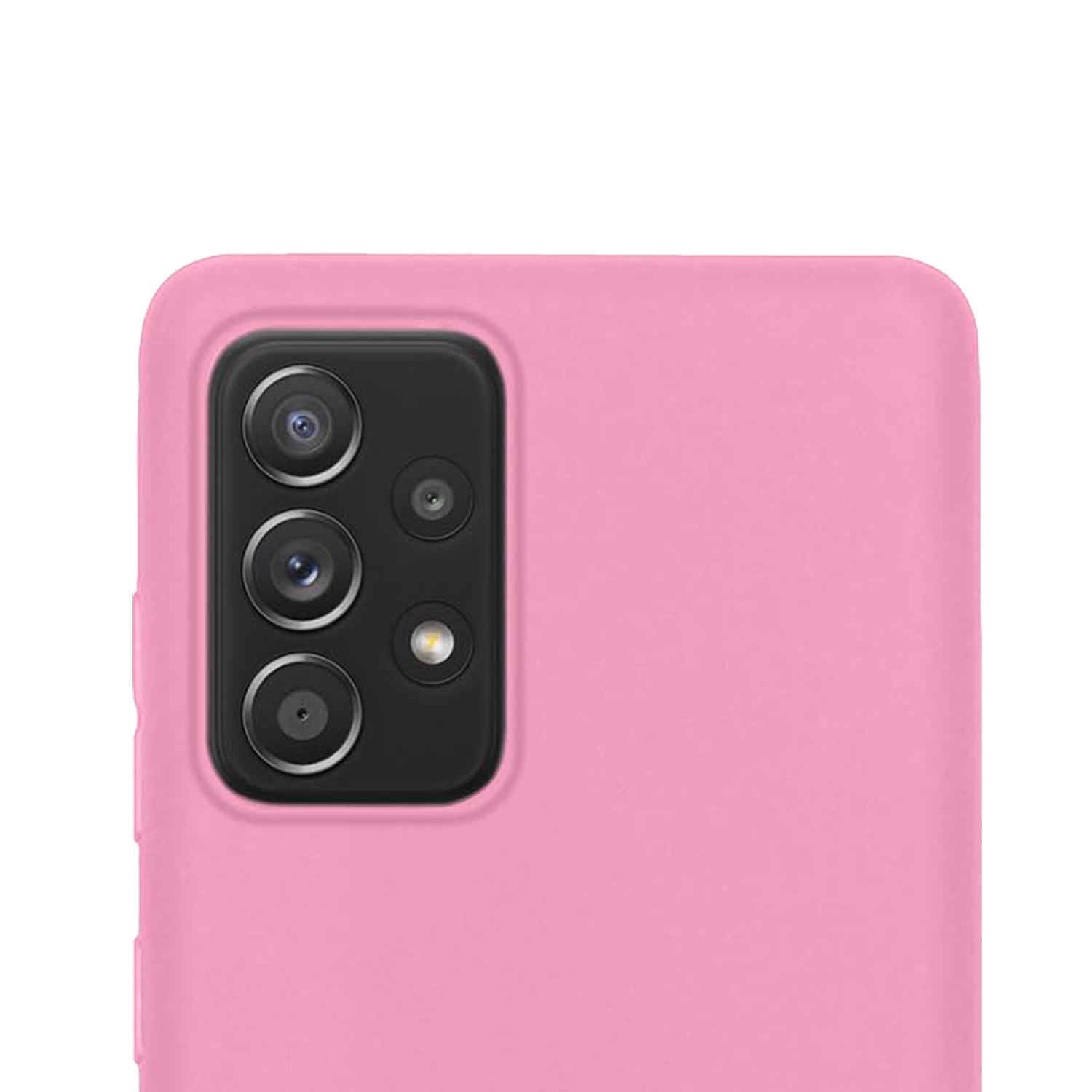 Samsung Galaxy A53 Hoesje Back Cover Siliconen Case Hoes - Licht Roze - 2x