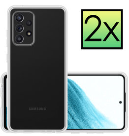 NoXx NoXx Samsung Galaxy A53 Hoesje Siliconen - Transparant - 2 PACK