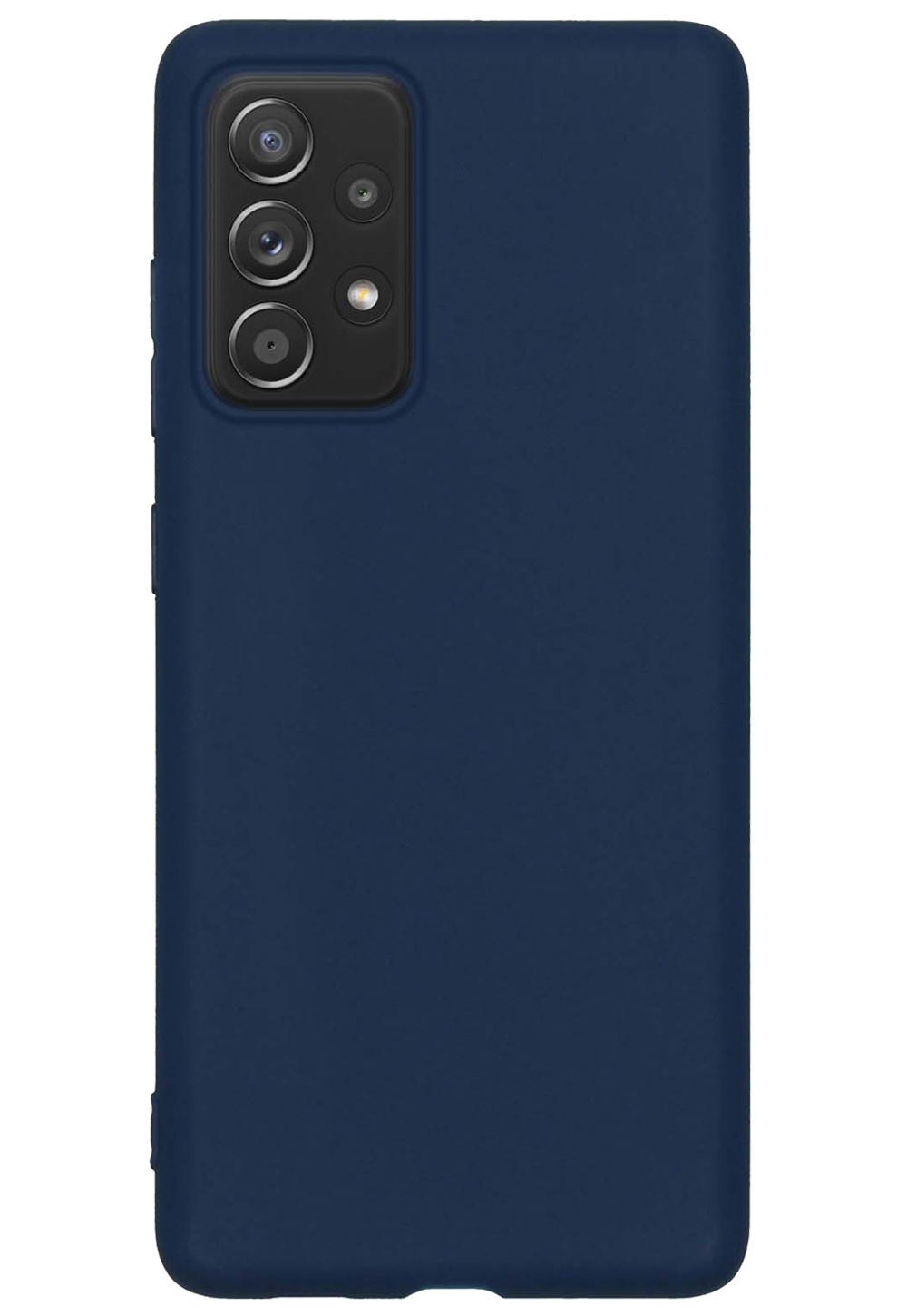 Nomfy Samsung Galaxy A53 Hoesje Siliconen - Samsung Galaxy Galaxy A53 Hoesje Donker Blauw Case - Samsung Galaxy Galaxy A53 Cover Siliconen Back Cover -Donker Blauw