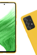 Nomfy Hoesje Geschikt voor Samsung A53 Hoesje Siliconen Cover Case - Hoes Geschikt voor Samsung Galaxy A53 Hoes Back Case - Geel