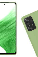 Nomfy Hoesje Geschikt voor Samsung A53 Hoesje Siliconen Cover Case - Hoes Geschikt voor Samsung Galaxy A53 Hoes Back Case - Groen