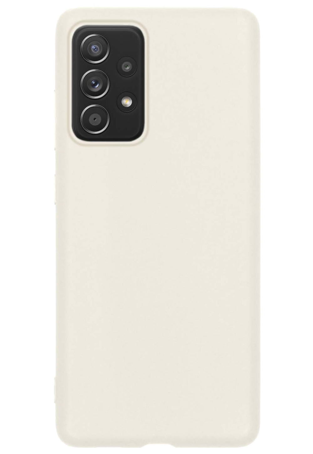 Nomfy Samsung Galaxy A53 Hoesje Siliconen - Samsung Galaxy Galaxy A53 Hoesje Wit Case - Samsung Galaxy Galaxy A53 Cover Siliconen Back Cover - Wit