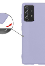 Nomfy Hoesje Geschikt voor Samsung A53 Hoesje Siliconen Cover Case - Hoes Geschikt voor Samsung Galaxy A53 Hoes Back Case - 2-PACK - Lila