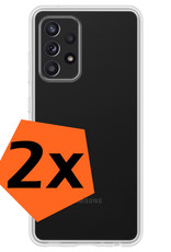 Nomfy Hoesje Geschikt voor Samsung A53 Hoesje Siliconen Cover Case - Hoes Geschikt voor Samsung Galaxy A53 Hoes Back Case - 2-PACK - Transparant