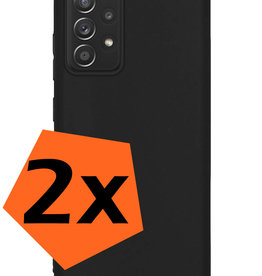 Nomfy Samsung Galaxy A53 Hoesje Siliconen - Zwart - 2 PACK
