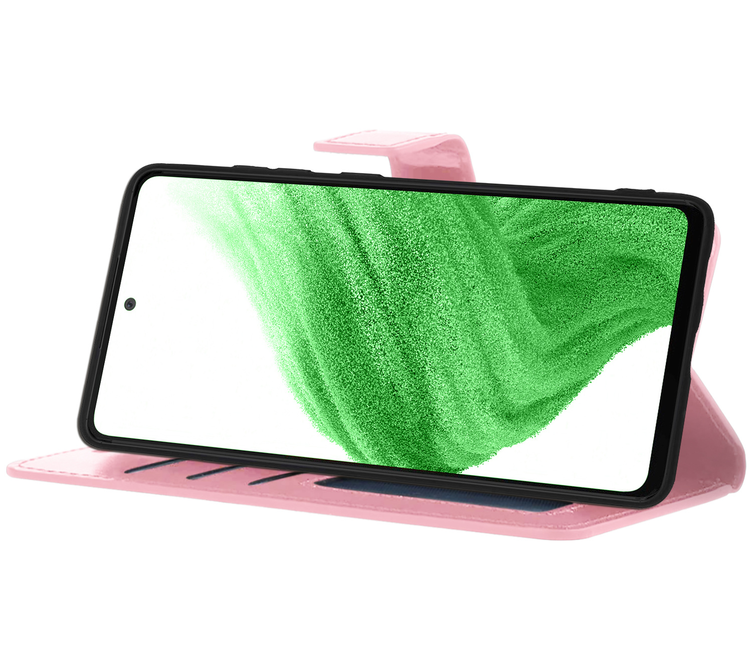 Nomfy Hoesje Geschikt voor Samsung A53 Hoes Bookcase Flipcase Book Cover - Hoes Geschikt voor Samsung Galaxy A53 Hoesje Book Case - Lichtroze