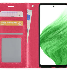 Nomfy Nomfy Samsung Galaxy A53 Hoesje Bookcase - Donkerroze