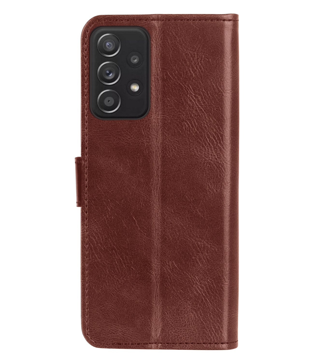 Nomfy Hoesje Geschikt voor Samsung A53 Hoes Bookcase Flipcase Book Cover - Hoes Geschikt voor Samsung Galaxy A53 Hoesje Book Case - Bruin