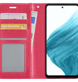 NoXx NoXx Samsung Galaxy A53 Hoesje Bookcase - Donkerroze
