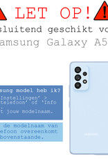 BASEY. Hoes Geschikt voor Samsung A53 Hoesje Bookcase Hoes Flip Case Book Cover - Hoesje Geschikt voor Samsung Galaxy A53 Hoes Book Case Hoesje - Rosé goud