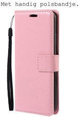 BASEY. Hoes Geschikt voor Samsung A53 Hoesje Bookcase Hoes Flip Case Book Cover - Hoesje Geschikt voor Samsung Galaxy A53 Hoes Book Case Hoesje - Lichtroze