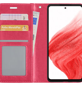 BASEY. BASEY. Samsung Galaxy A53 Hoesje Bookcase - Donkerroze