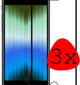 BASEY. BASEY. iPhone SE 2022 Screenprotector Glas Full Cover 3D - 3 PACK