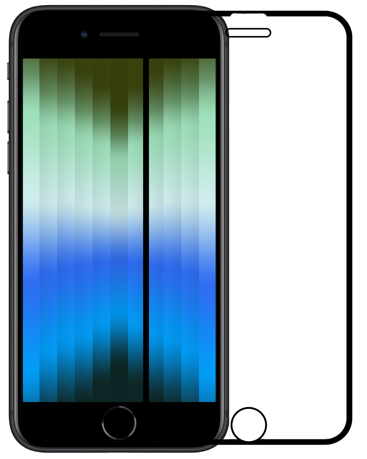 BASEY. Screenprotector Geschikt voor iPhone SE 2022 Screenprotector Beschermglas Full Cover - Screenprotector Geschikt voor iPhone SE (2022) Screen Protector Full Cover