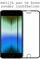 BASEY. iPhone SE 2022 Screenprotector Tempered Glass - iPhone SE 2022 Beschermglas - iPhone SE 2022 Screen Protector 3D Zwart