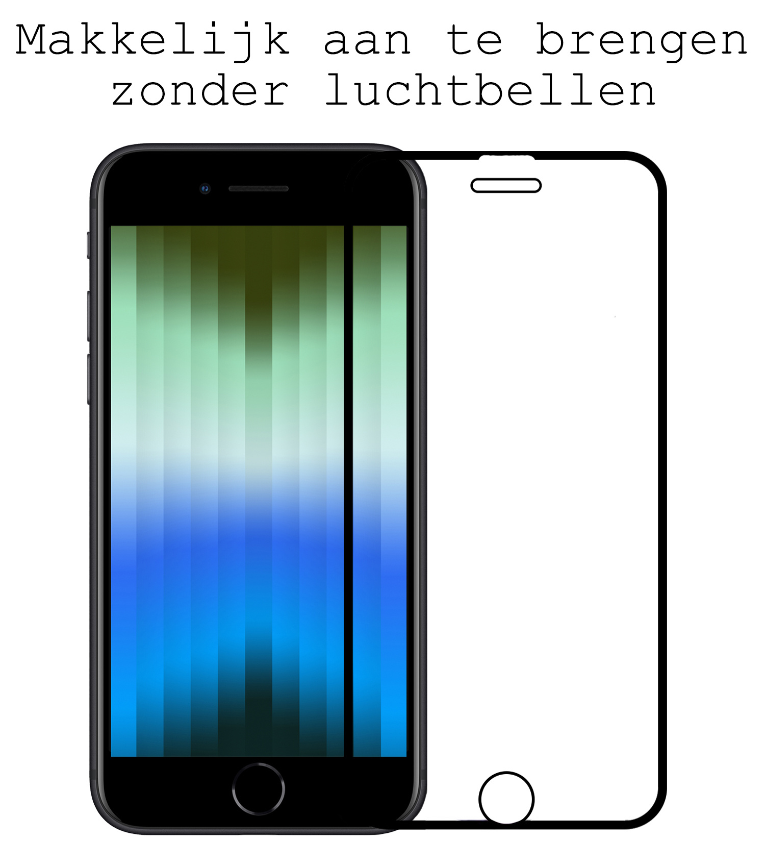 BASEY. Screenprotector Geschikt voor iPhone SE 2022 Screenprotector Beschermglas Full Cover - Screenprotector Geschikt voor iPhone SE (2022) Screen Protector Full Cover