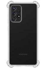 BASEY. Hoes Geschikt voor Samsung A53 Hoesje Shock Proof Case Hoes Siliconen Met Screenprotector - Hoesje Geschikt voor Samsung Galaxy A53 Hoes Cover Shockproof - Transparant