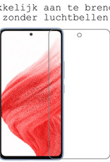 BASEY. Hoes Geschikt voor Samsung A53 Hoesje Shock Proof Case Hoes Siliconen Met 2x Screenprotector - Hoesje Geschikt voor Samsung Galaxy A53 Hoes Cover Shockproof - Transparant