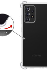 Nomfy Hoesje Geschikt voor Samsung A53 Hoesje Shock Proof Cover Case Shockproof Met 2x Screenprotector - Hoes Geschikt voor Samsung Galaxy A53 Hoes Siliconen Back Case - Transparant