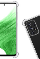 Nomfy Hoesje Geschikt voor Samsung A53 Hoesje Shock Proof Cover Case Shockproof Met 2x Screenprotector - Hoes Geschikt voor Samsung Galaxy A53 Hoes Siliconen Back Case - Transparant
