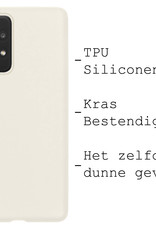 BASEY. Hoes Geschikt voor Samsung A53 Hoesje Siliconen Back Cover Case Met 2x Screenprotector - Hoesje Geschikt voor Samsung Galaxy A53 Hoes Cover Hoesje - Wit