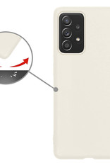 Nomfy Hoesje Geschikt voor Samsung A53 Hoesje Siliconen Cover Case Met Screenprotector - Hoes Geschikt voor Samsung Galaxy A53 Hoes Back Case - Wit