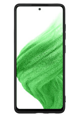 Samsung Galaxy A53 Hoesje Met Screenprotector - Samsung Galaxy A53 Case Zwart Siliconen - Samsung Galaxy A53 Hoes Met Screenprotector