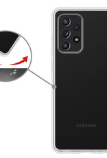Samsung Galaxy A53 Hoesje Met 2x Screenprotector - Samsung Galaxy A53 Case Transparant Siliconen - Samsung Galaxy A53 Hoes Met 2x Screenprotector