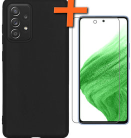 Nomfy Nomfy Samsung Galaxy A53 Hoesje Siliconen Met Screenprotector - Transparant