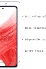 BASEY. Hoes Geschikt voor Samsung A53 Hoesje Bookcase Hoes Flip Case Book Cover Met Screenprotector - Hoesje Geschikt voor Samsung Galaxy A53 Hoes Book Case Hoesje - Lichtroze