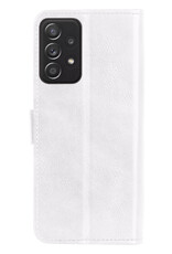 BASEY. Hoes Geschikt voor Samsung A53 Hoesje Bookcase Hoes Flip Case Book Cover Met 2x Screenprotector - Hoesje Geschikt voor Samsung Galaxy A53 Hoes Book Case Hoesje - Wit