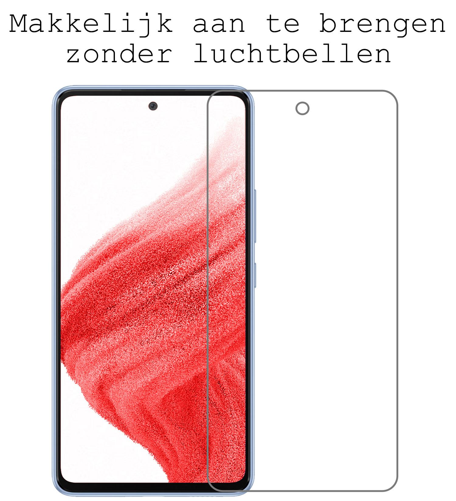 BASEY. Hoes Geschikt voor Samsung A53 Hoesje Bookcase Hoes Flip Case Book Cover Met 2x Screenprotector - Hoesje Geschikt voor Samsung Galaxy A53 Hoes Book Case Hoesje - Wit