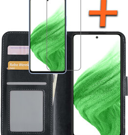 Nomfy Nomfy Samsung Galaxy A53 Hoesje Bookcase Zwart Met Screenprotector