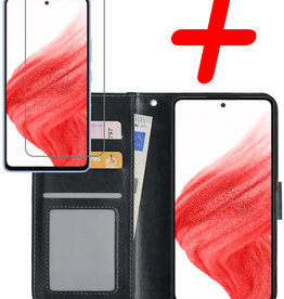 BASEY. BASEY. Samsung Galaxy A53 Hoesje Bookcase Zwart Met Screenprotector