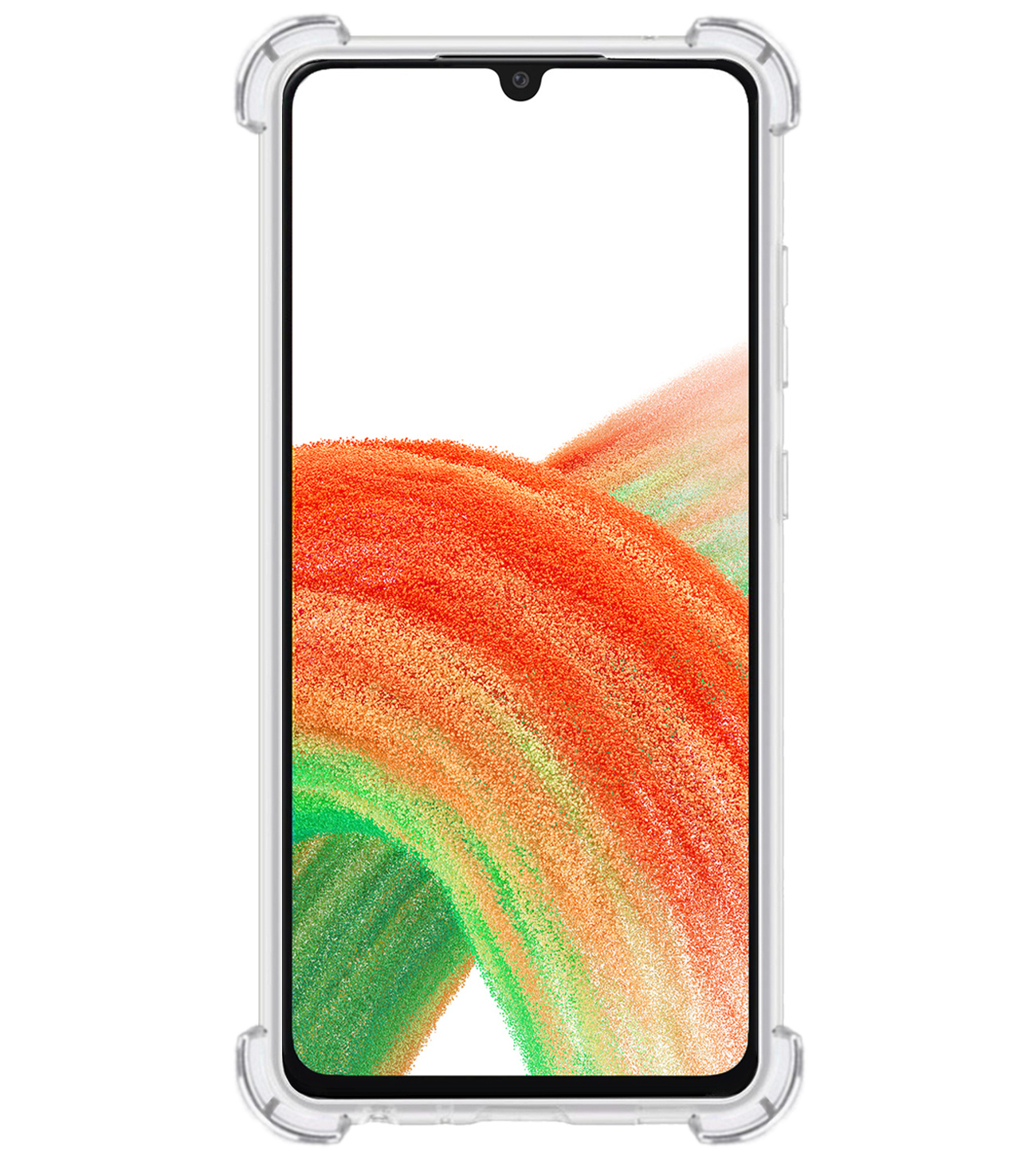 BASEY. Hoes Geschikt voor Samsung A33 Hoesje Shock Proof Case Hoes Siliconen - Hoesje Geschikt voor Samsung Galaxy A33 Hoes Cover Shockproof - Transparant