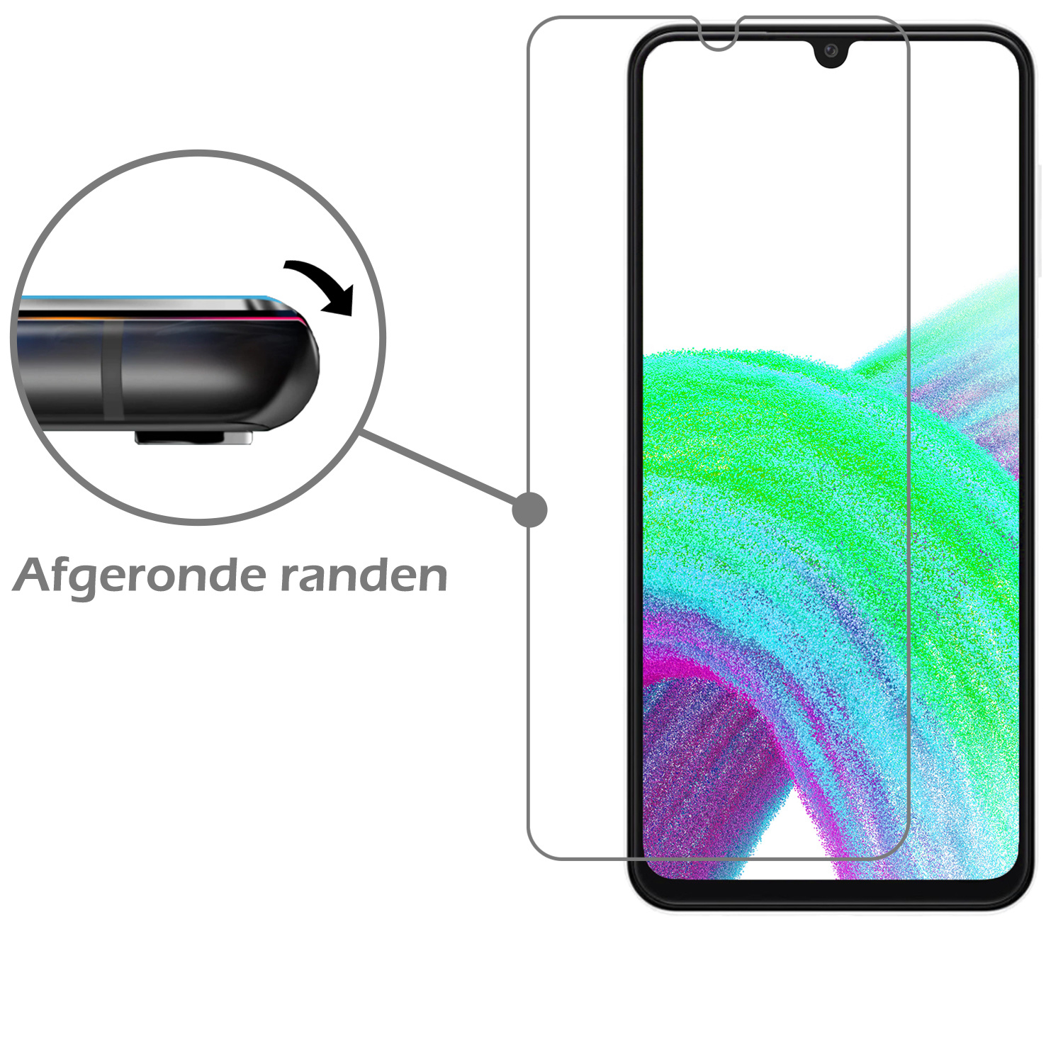 Nomfy Screenprotector Geschikt voor Samsung A33 Screenprotector Bescherm Glas Tempered Glass - Screenprotector Geschikt voor Samsung Galaxy A33 Screen Protector