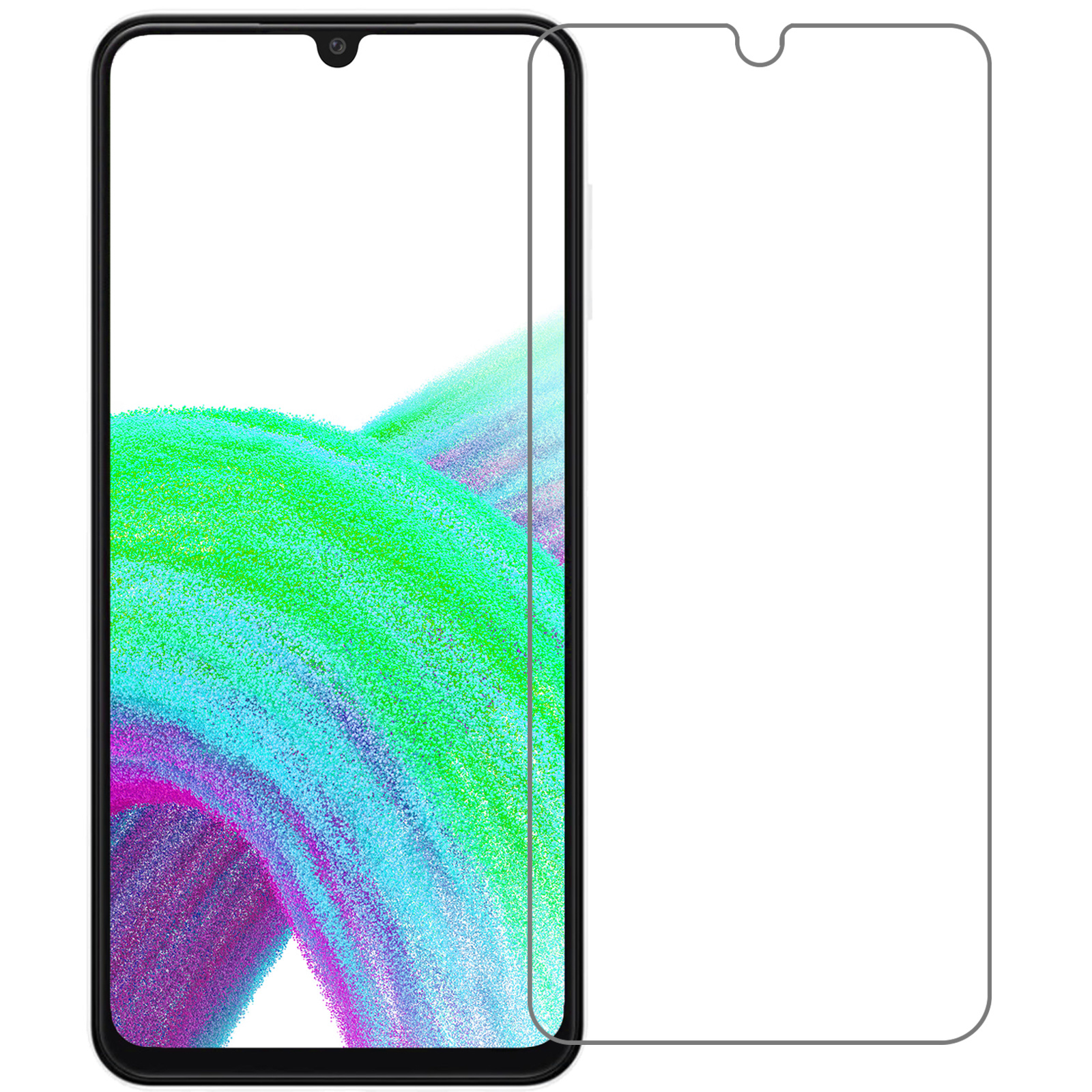 Nomfy Screenprotector Geschikt voor Samsung A33 Screenprotector Bescherm Glas Tempered Glass - Screenprotector Geschikt voor Samsung Galaxy A33 Screen Protector