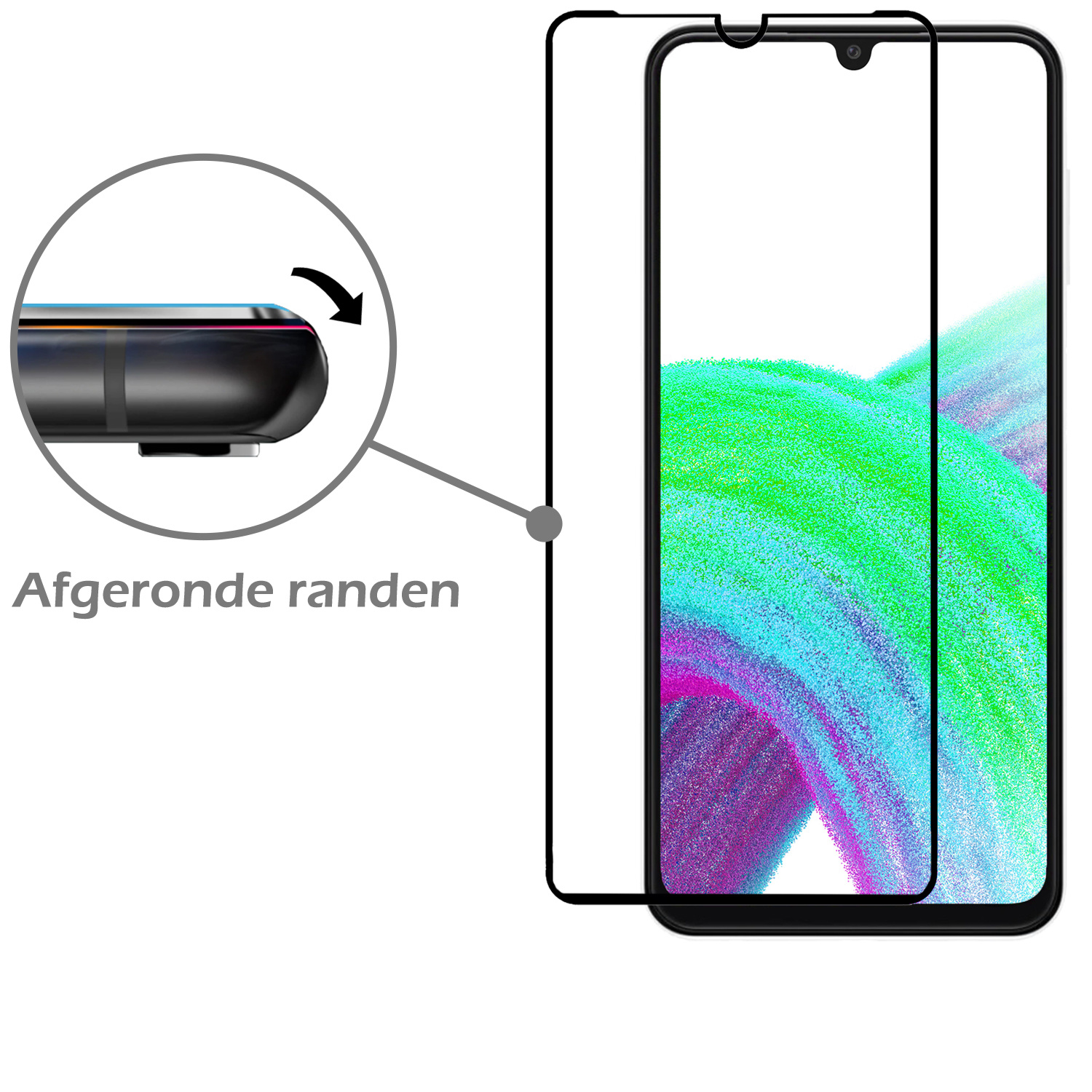 Nomfy Screenprotector Geschikt voor Samsung A33 Screenprotector Bescherm Glas - Screenprotector Geschikt voor Samsung Galaxy A33 Screen Protector Tempered Glass Full Screen Full Cover