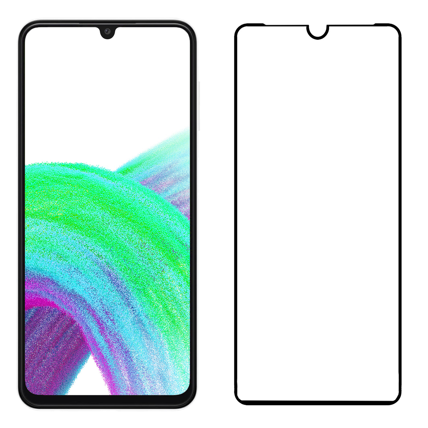 Nomfy Screenprotector Geschikt voor Samsung A33 Screenprotector Bescherm Glas - Screenprotector Geschikt voor Samsung Galaxy A33 Screen Protector Tempered Glass Full Screen Full Cover