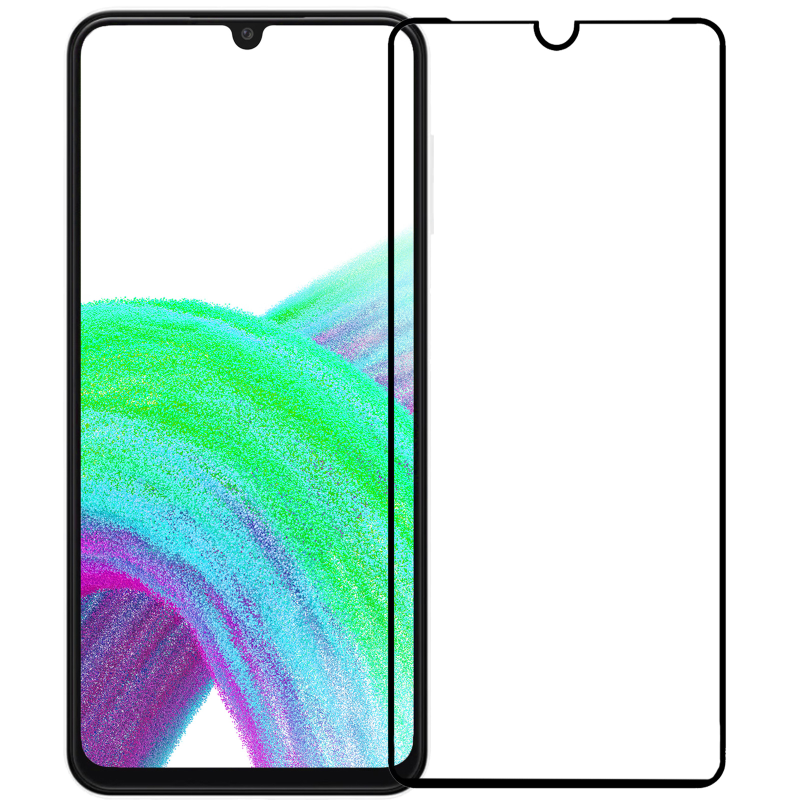 Nomfy Screenprotector Geschikt voor Samsung A33 Screenprotector Bescherm Glas - Screenprotector Geschikt voor Samsung Galaxy A33 Screen Protector Tempered Glass Full Screen Full Cover