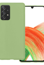 BASEY. Hoes Geschikt voor Samsung A33 Hoesje Siliconen Back Cover Case - Hoesje Geschikt voor Samsung Galaxy A33 Hoes Cover Hoesje - Groen